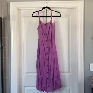 Midi dress with eyelet detail